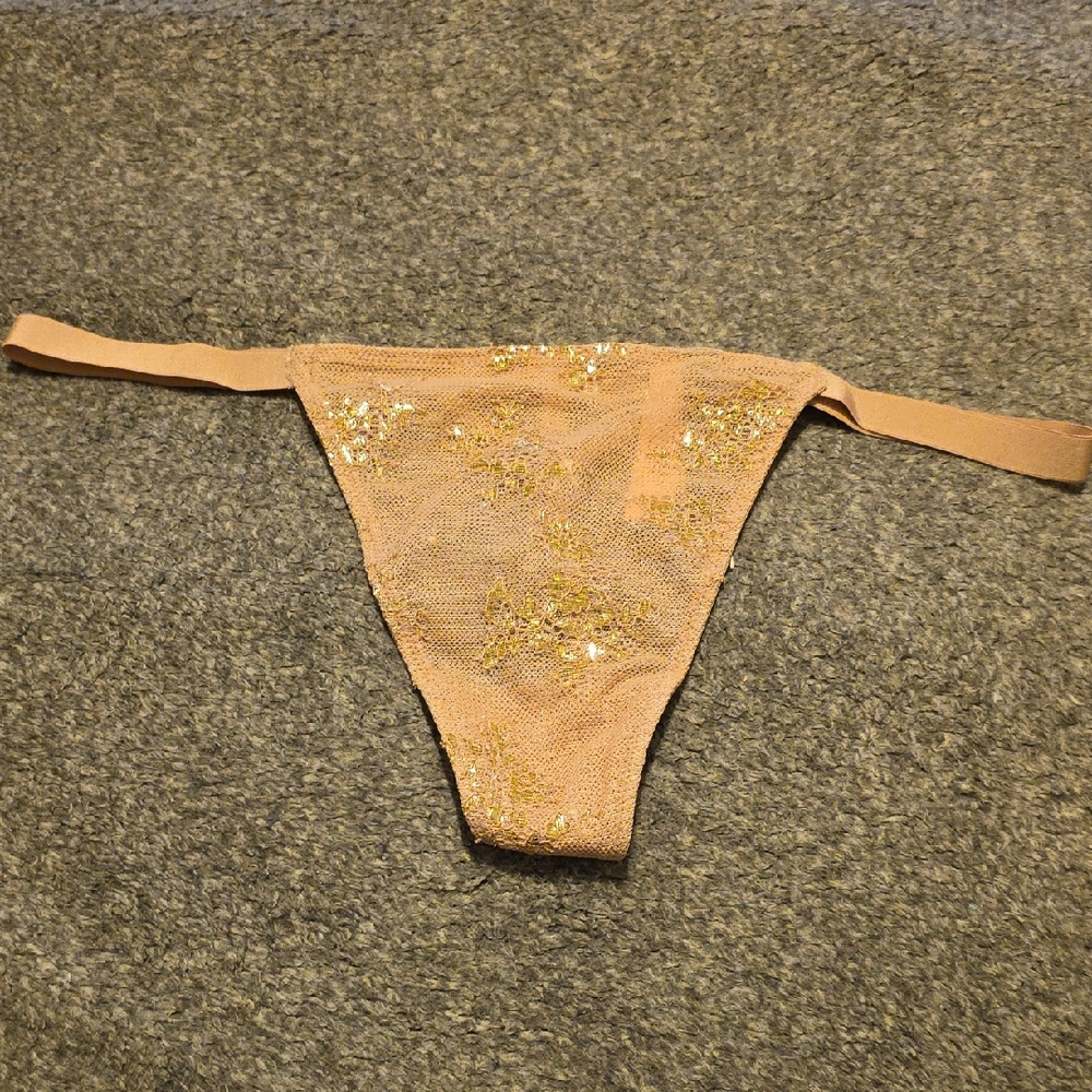 Victoria's Secret Tan Sequin Panty